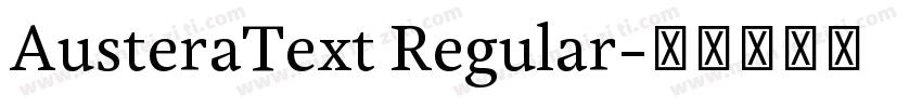 AusteraText Regular字体转换